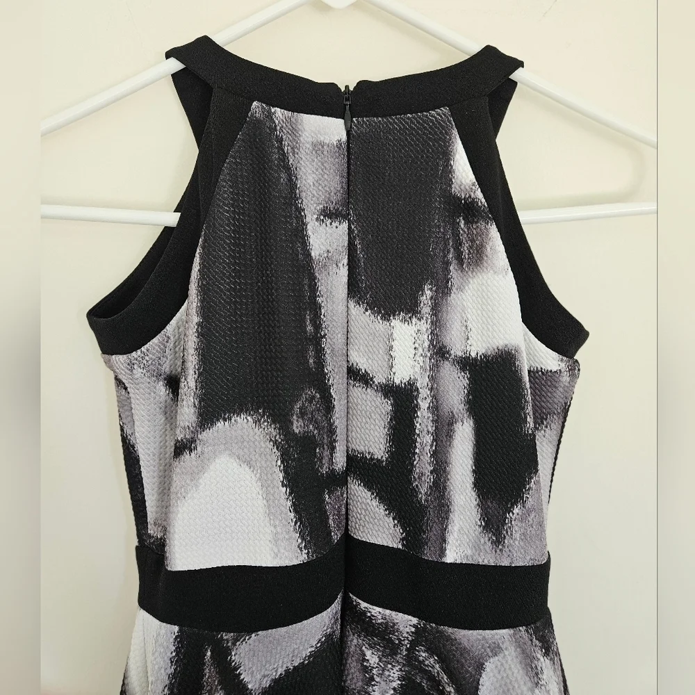 By Debra Black and White Halter Style Dress